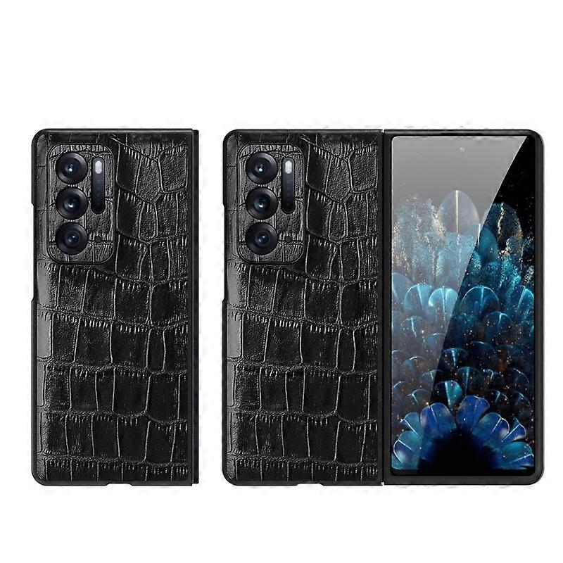 For OPPO Find N Crocodile Texture Leather Phone Case