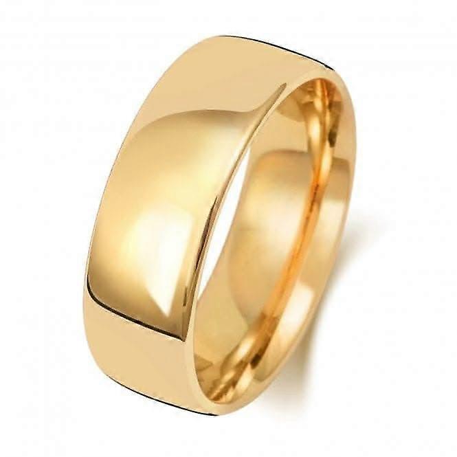 Wedding Band 9K Slight Court 7 mm-1.5 Wedding Ring W117M