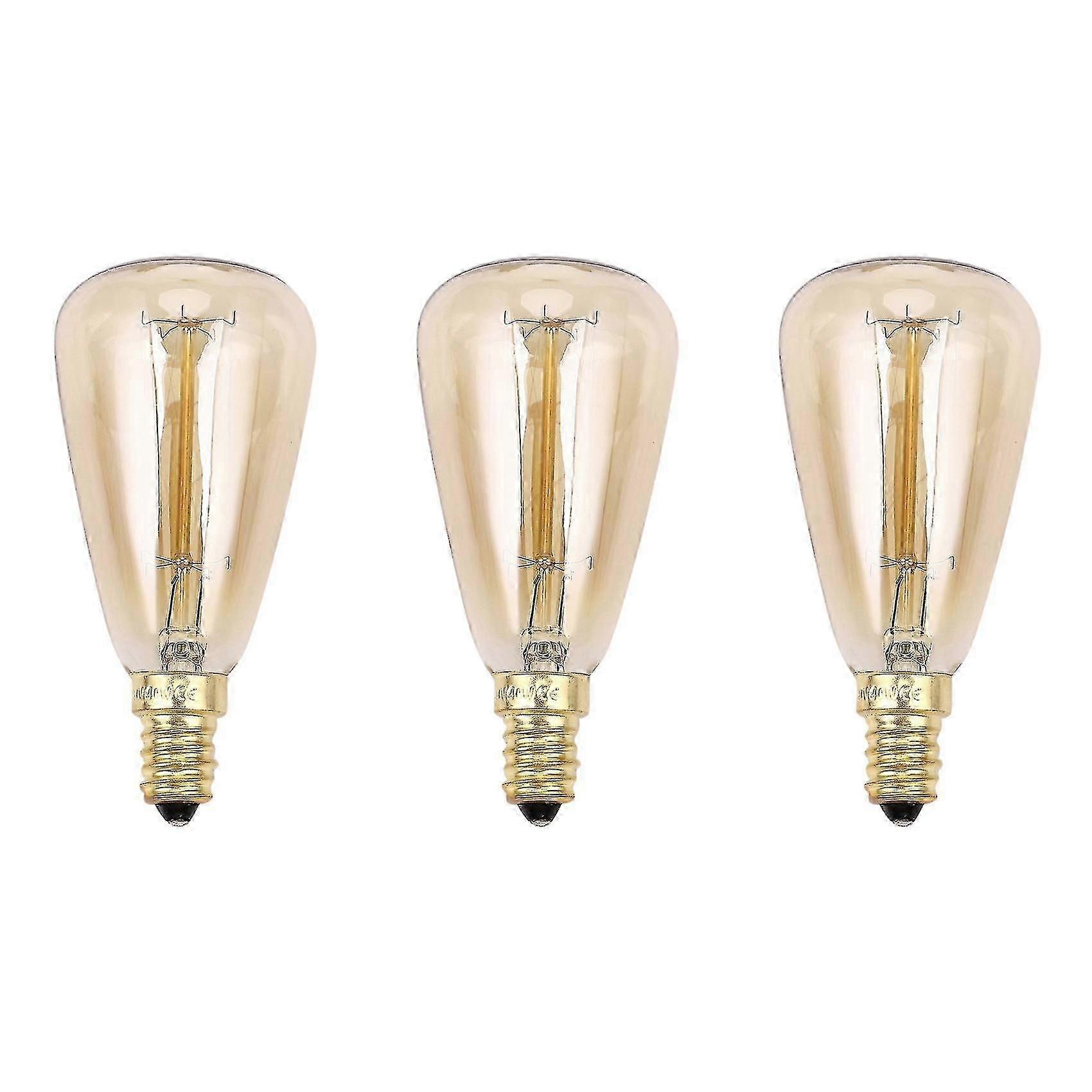 3x Vintage Bulbs E14 220v St48 Incandescent Bulbs 25w 40w 60w Filament Retro Light For Pendant Lamp