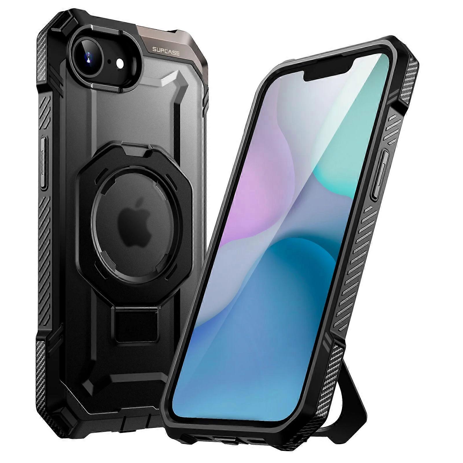 Case for iPhone 16e Antichoc Ring MagSafe, Black