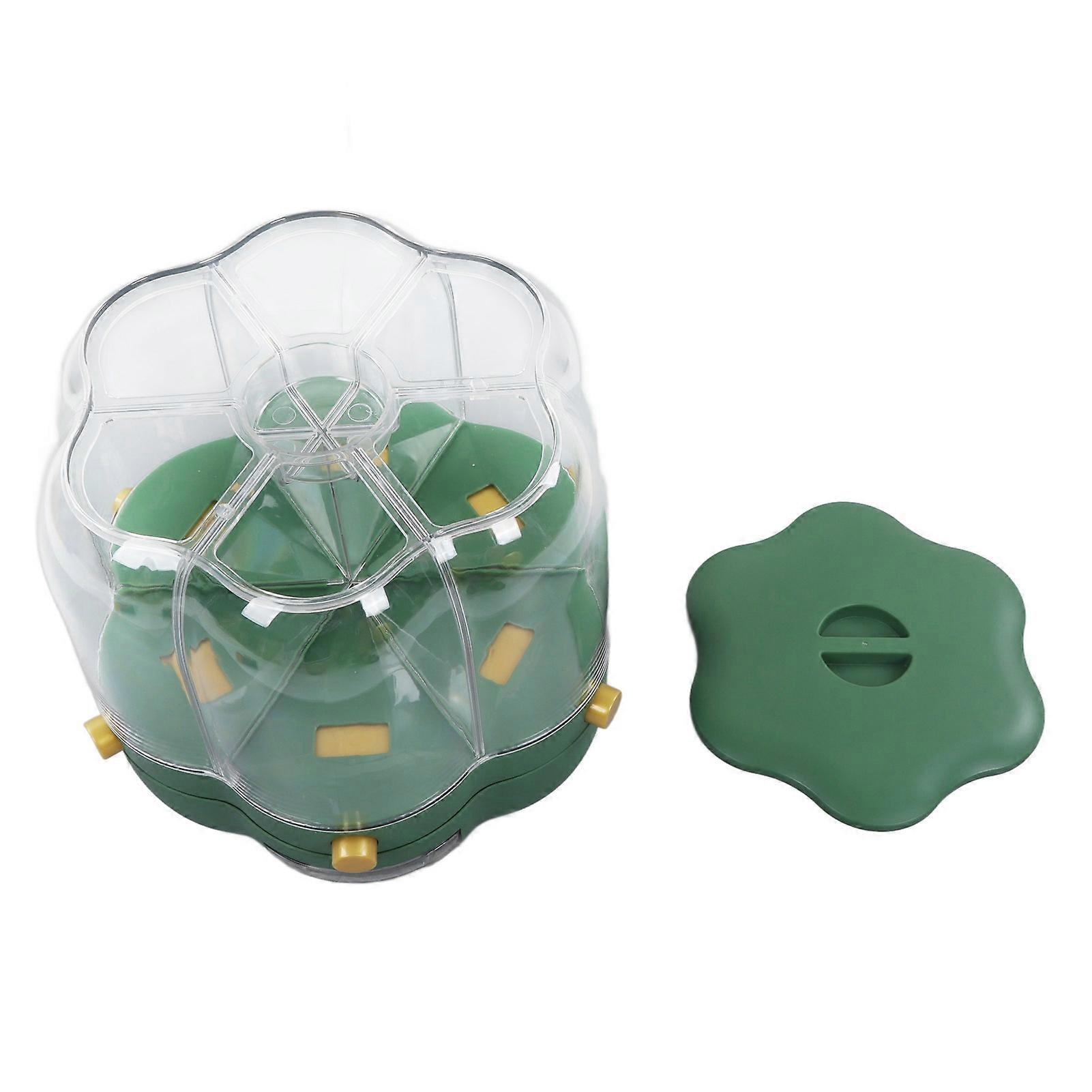 Rice Dispenser Box Container 6 Compartments Rotating Large Capacity for Home Kitchen