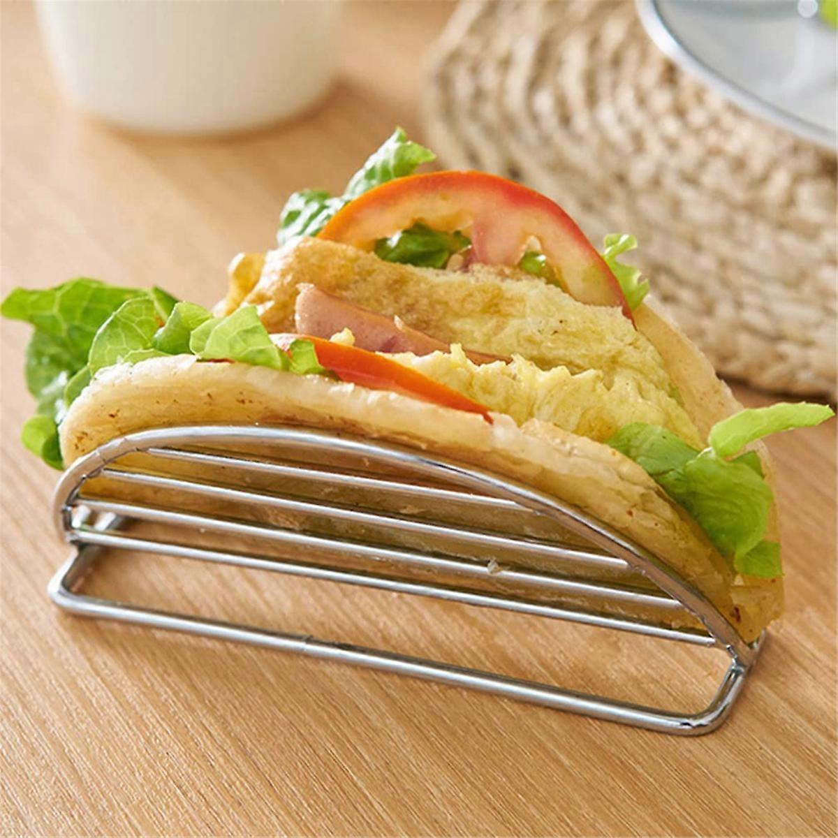 Support à tacos 3 pièces en acier inoxydable, plateau à tacos