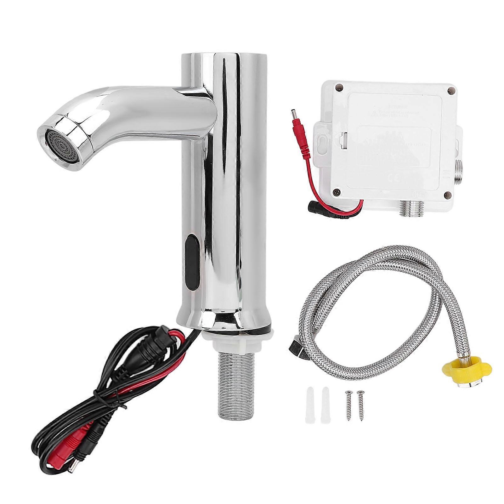 G1/2 Touchless Sink Faucet, 10-15cm Sensing Range, Battery Powered, Motion Sensing Bathroom Faucet for Commercial Use