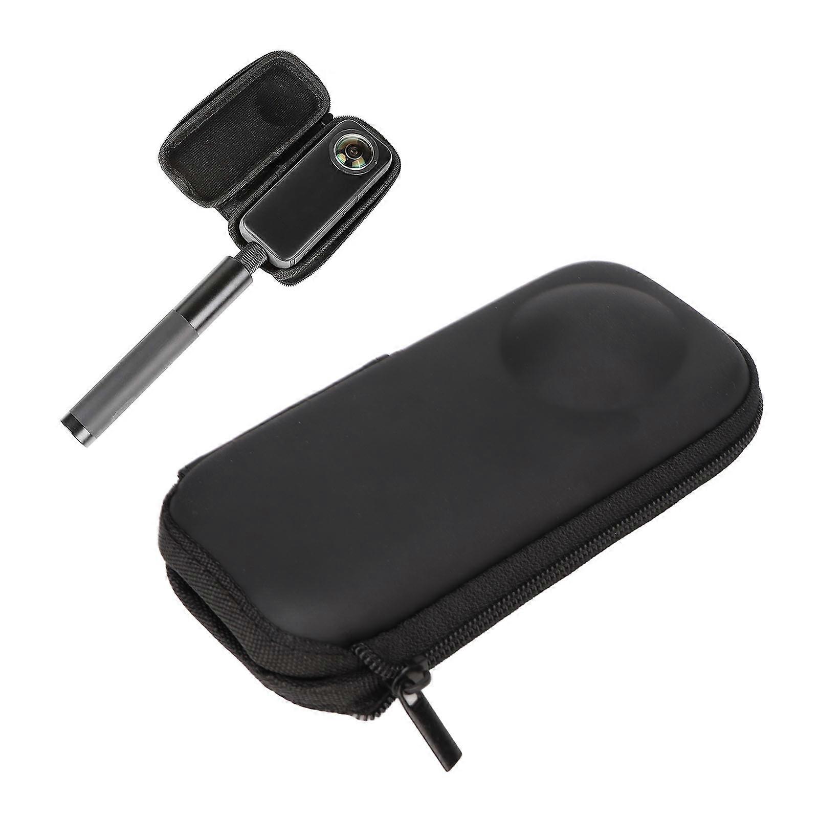 Action Camera Storage Carrying Case PU Shell Portable Camera Protective Bag for ONE X3 ONE X2 ONE X Action Camera Black 