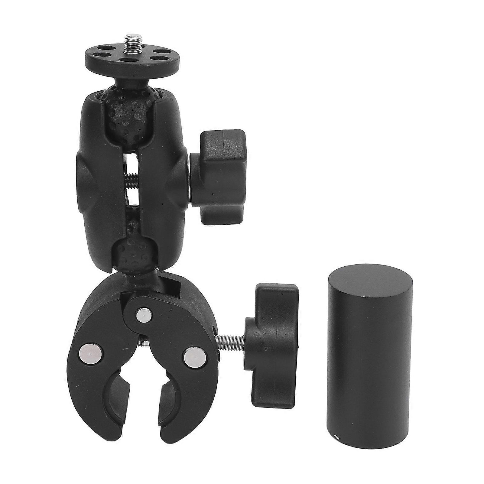 Clamp Mount and Adaptor for Mini Dishy Antenna Aluminum Alloy Adjustable Angle Car RV Ladder Pole Mounting Bracket