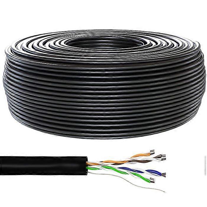 Bulk cable - goobay - CAT 5e - 100 m - solid - black
