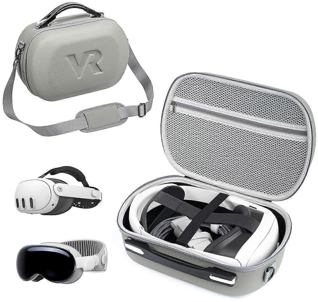 Hard Carrying Case for Meta Quest 3 / Quest 3S, VR Gaming Headset Controllers and Accessories Travel Storage Case for Vision Pro, Meta Quest 2, Quest 
