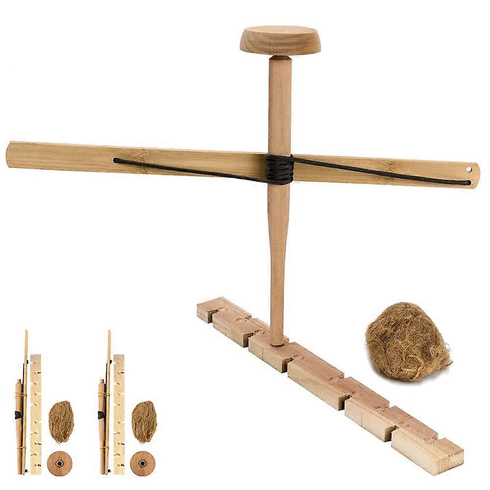 Spring Drill Fire Start Set Open Air Survival Application Tool, Scout, Backpack Navigation