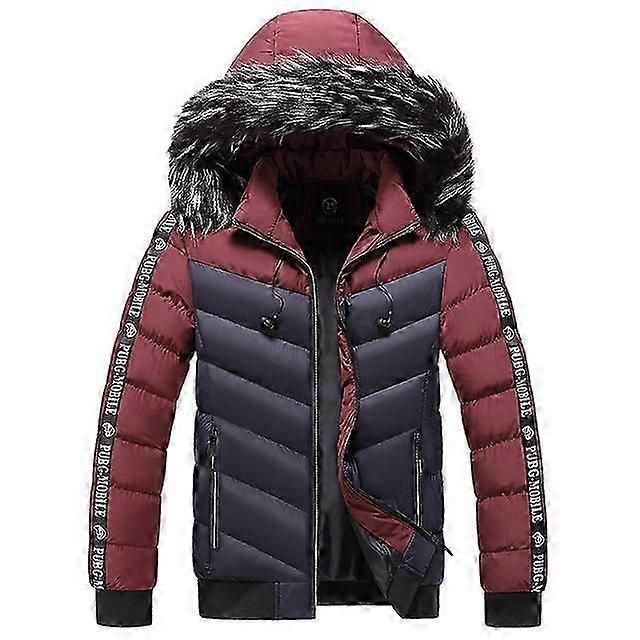 سترة الشتاء الرجال 2023 الفراء طوق مقنعين سميكة القطن الدافئ ملابس رجل خليط سترة ومعاطف سترة واقية من السترات ذكر M-5XL