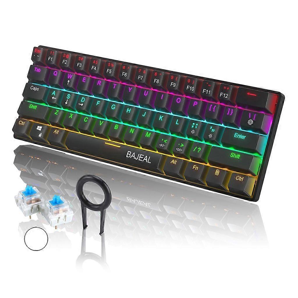 Mini 60% Compact 61 Keys Keyboard for PC/for Mac Gamer