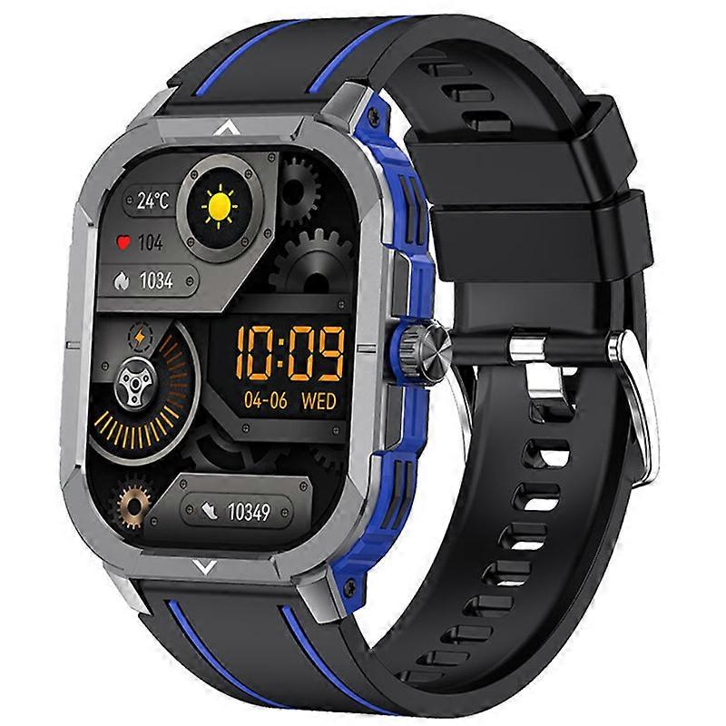 Smartwatch with Bluetooth Calling, Outdoor Smartwatch, Voice Control, Female Cycle, Fitness(Blue)