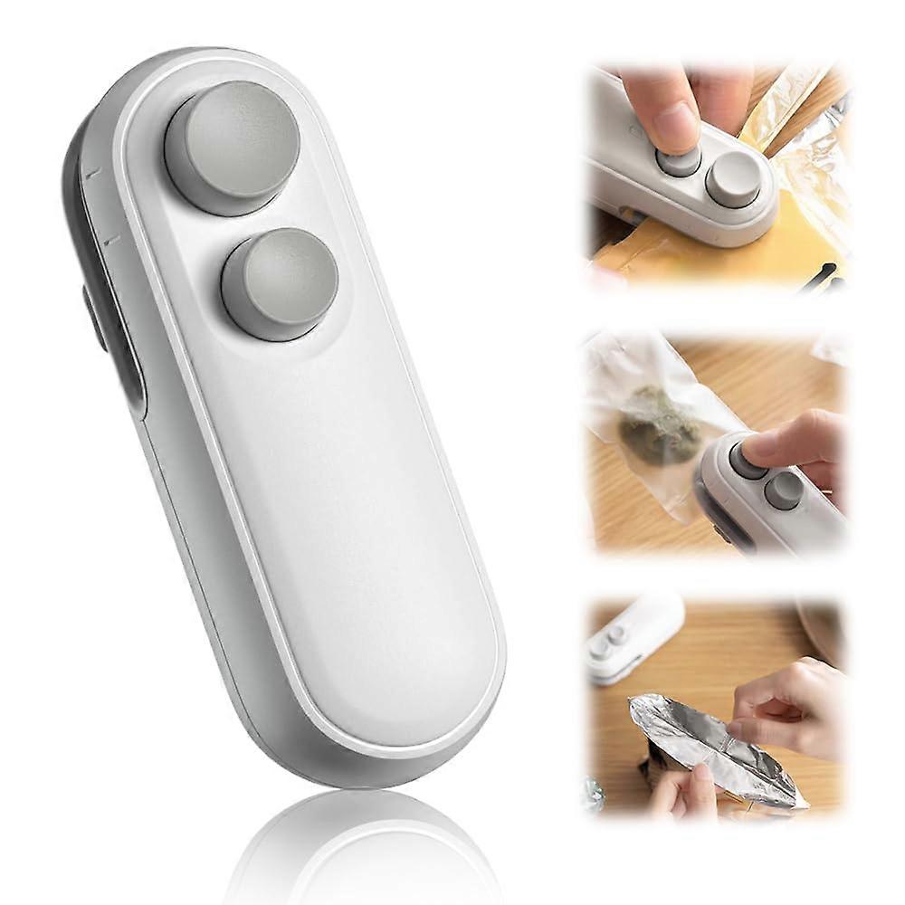 Mini bag closure machine, upgrade type-c chargeable closing for and cutting, portable for snacks