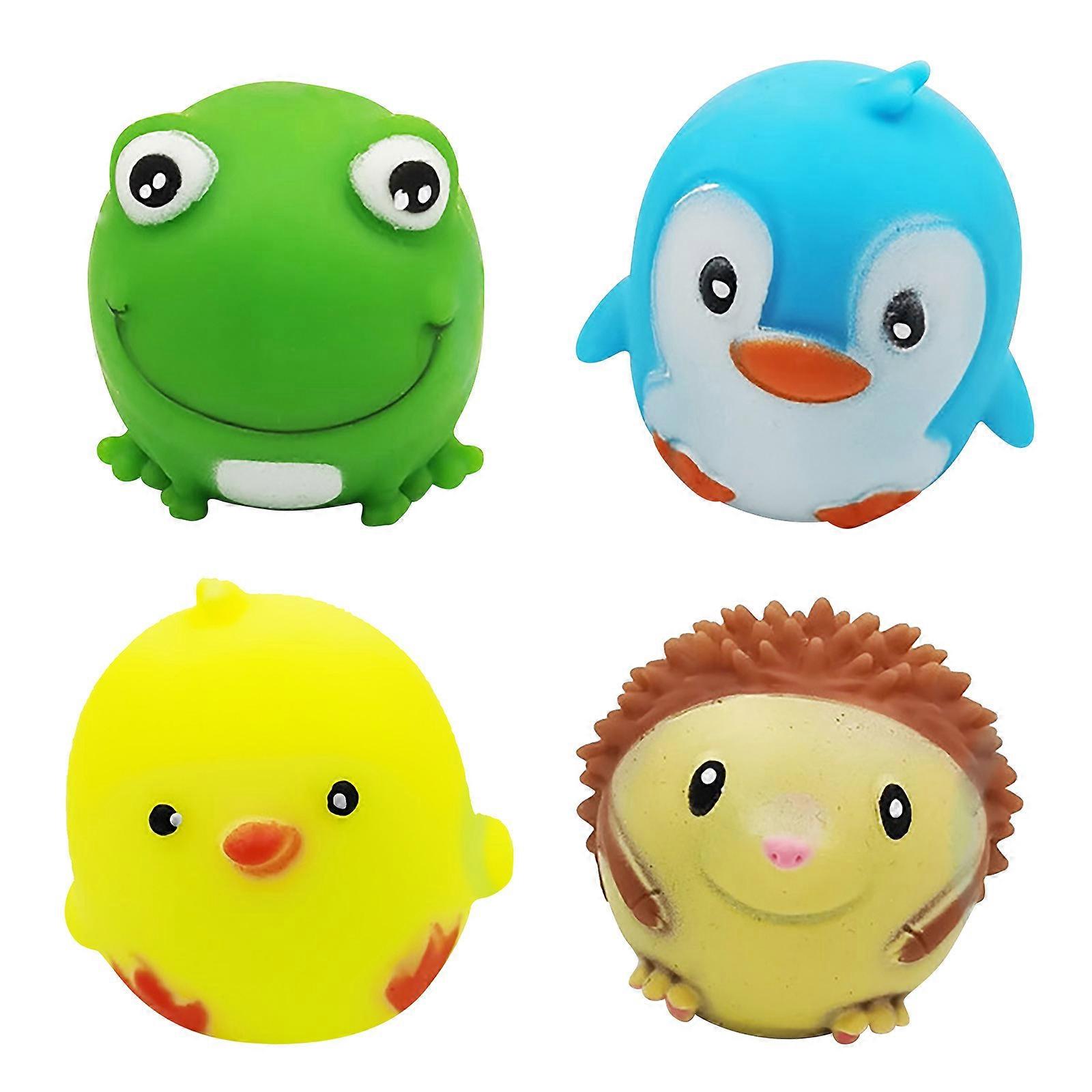 6CMStress Relief Squeezing Colorful Soft Novelty Hand Grip Toy 4PC Squeeze Toy