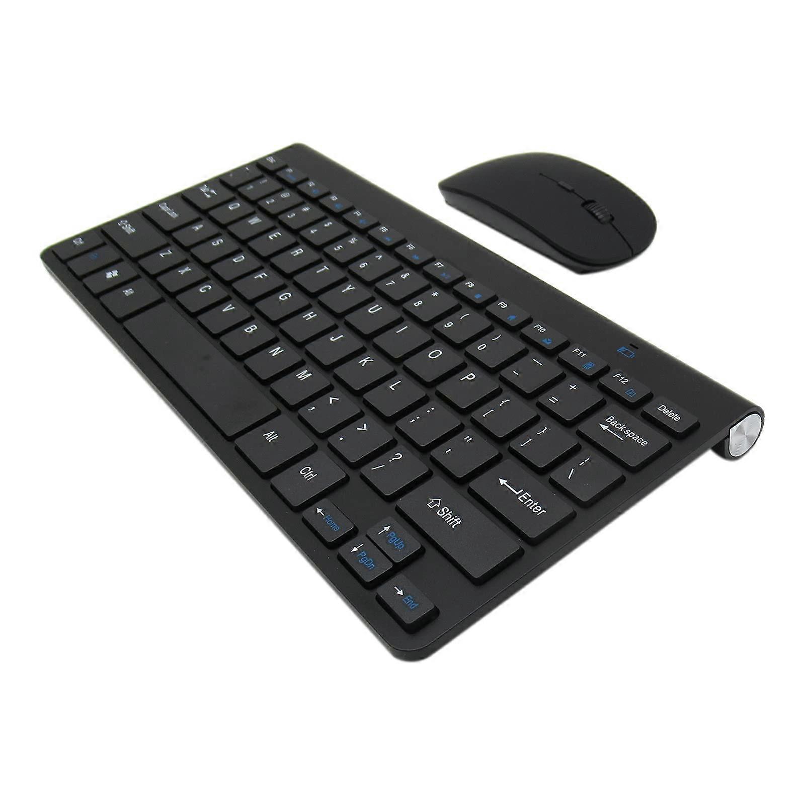 Black Wireless Keyboard and Mouse Combo, 2.4GHz Silent USB Waterproof Keyboard and Mouse for PC, Laptops, Windows