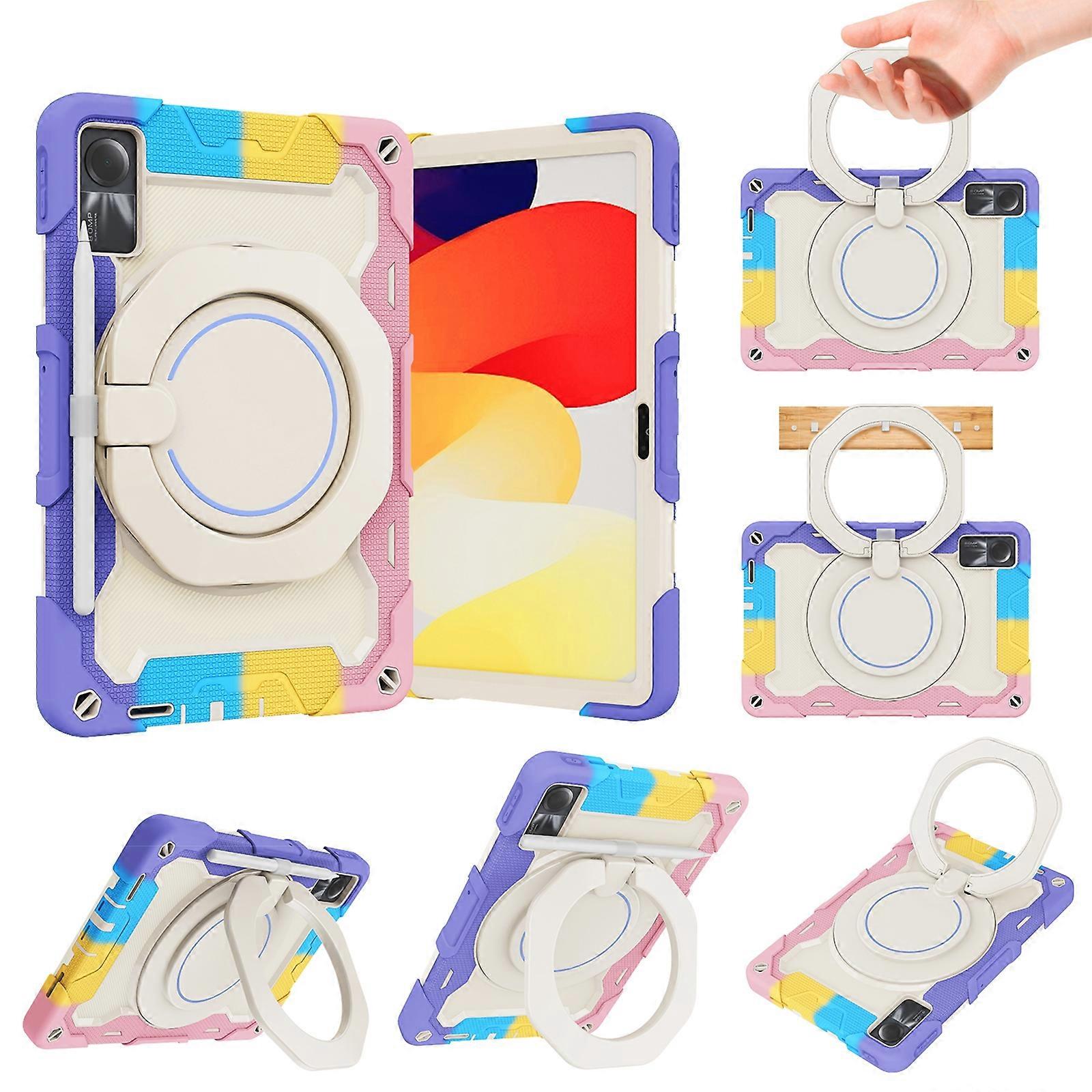 Armor Portable Rotating Ring Holder Silicone Tablet Case