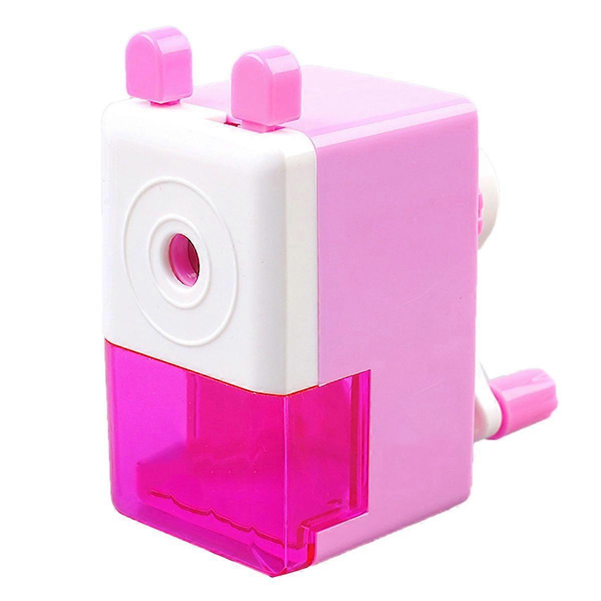 Pencil Sharpener Mini Cute Hand Cranked Pencil Sharpener for Primary Secondary School StudentsPink