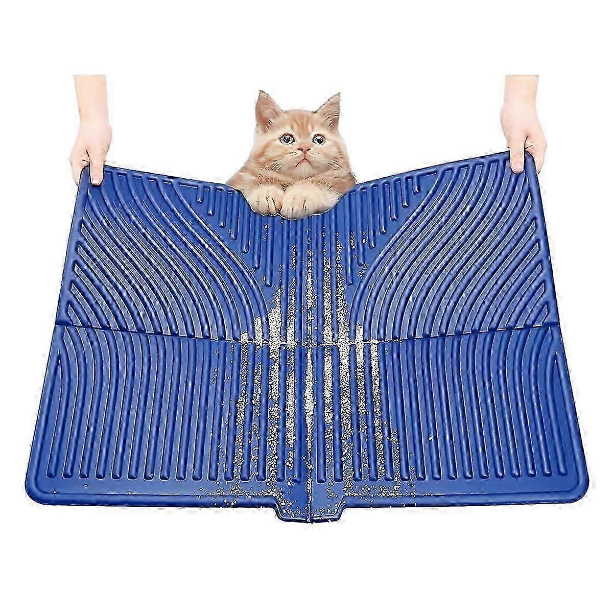 Cat Litter Mat, Large Kitty Litter Trapping Mat Soft on Kitty Paws, Litter Box Mat Keep Floor Clean