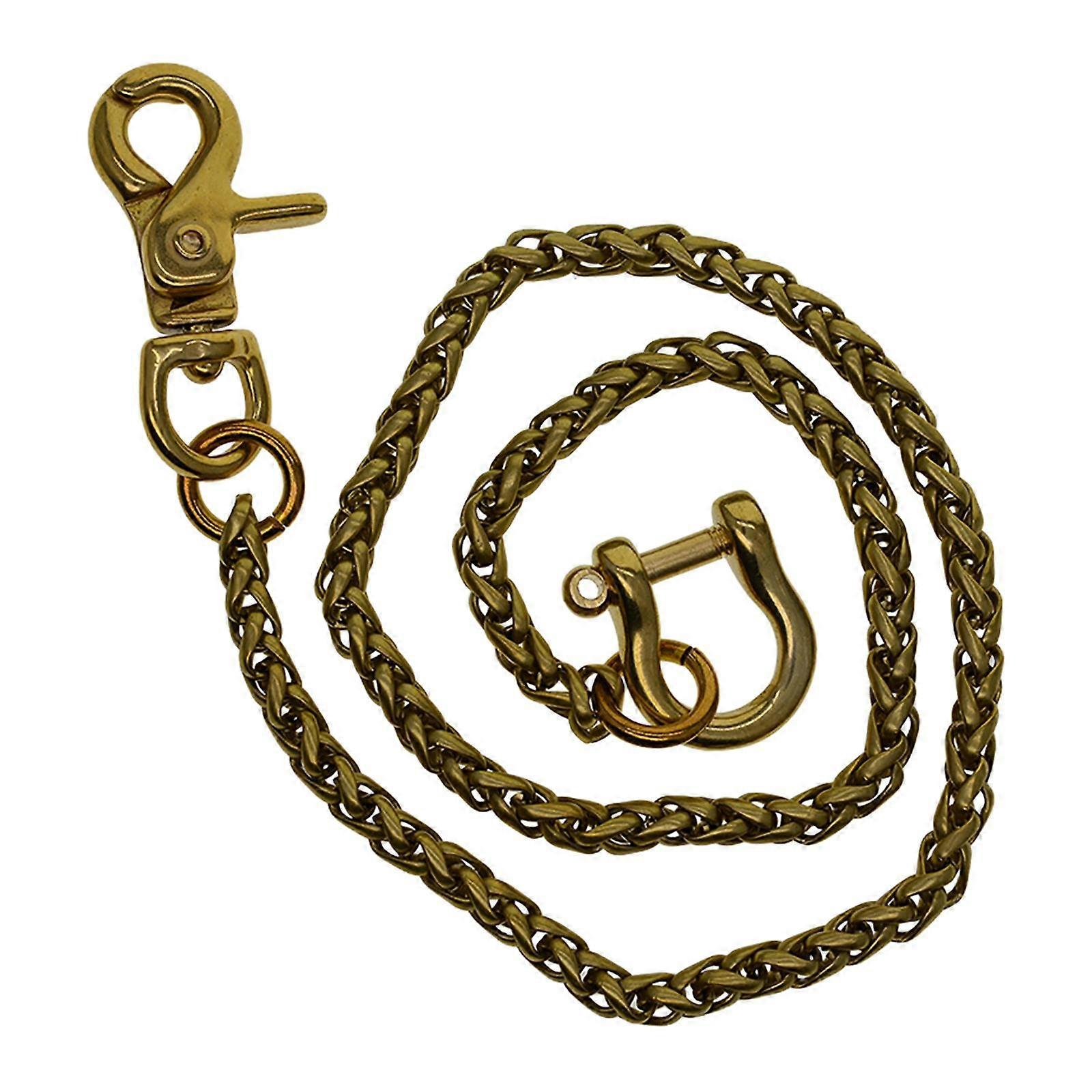 Solid Brass Chain Biker Trucker Keychain Jean Wallet Chain