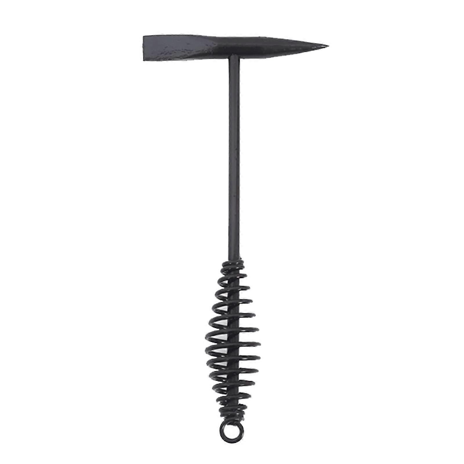 Hammer High Carbon Steel Welding Chipping Hammer with Spring Handle, Anti-Rust, Black Safety Tool for Welders