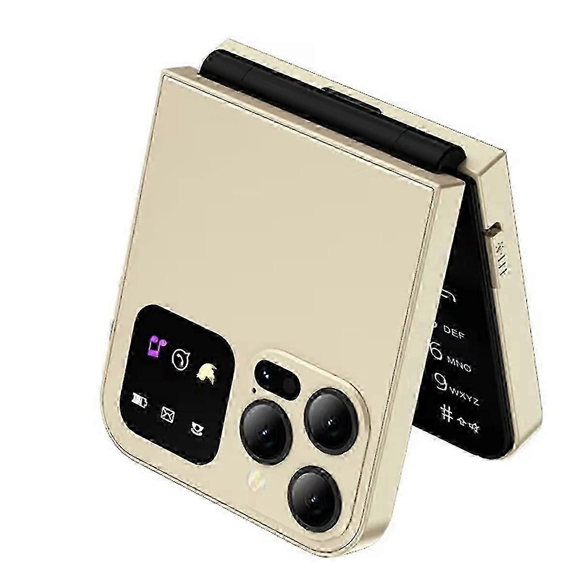 Dual SIM A50 Pro Folding Mobile Phone with 2.4 Inch Display GSM Compatibility and Automatic Call Recording Feature