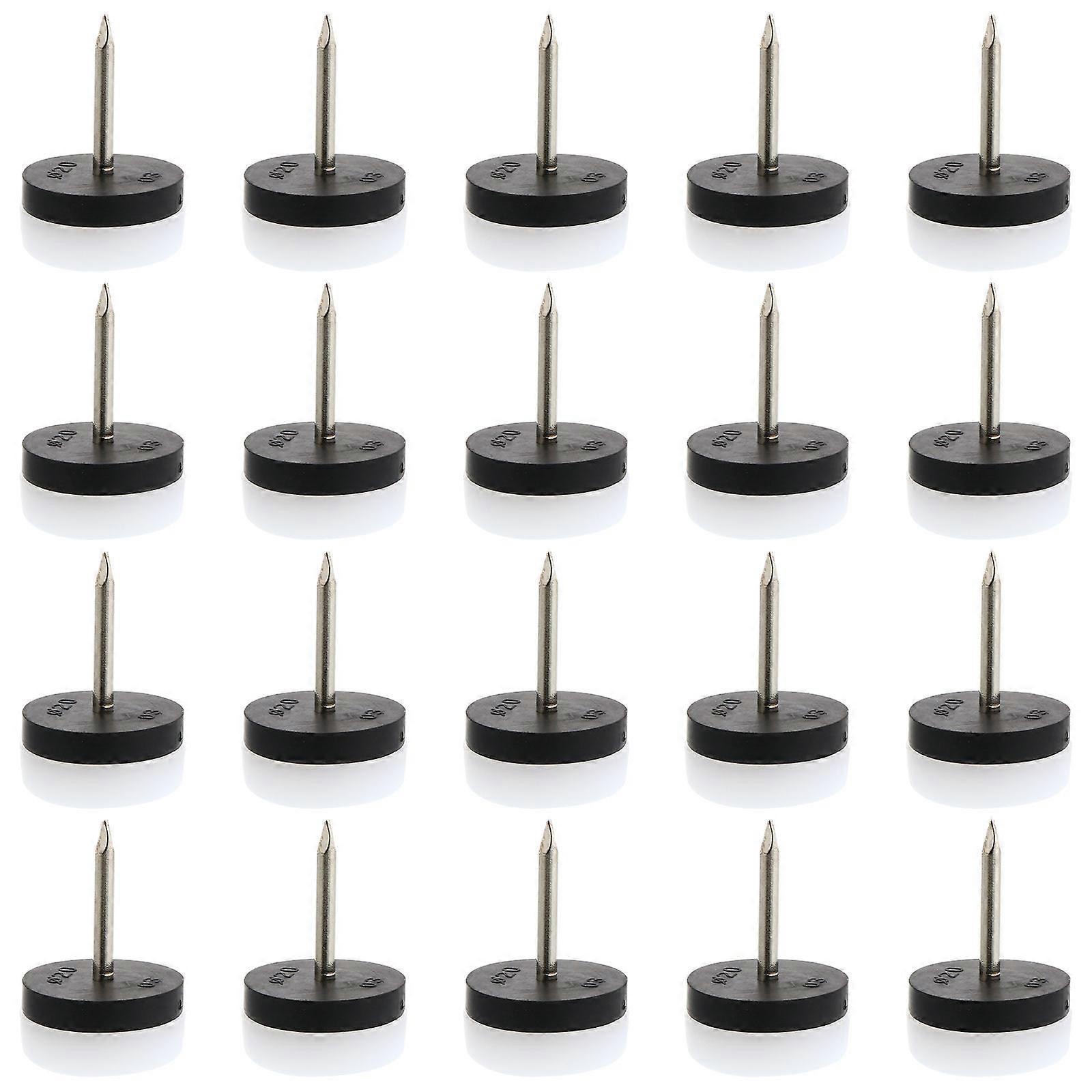 40pcs Sliding Glide Pads for Furniture Legs – Non Skid Floor Protectors with Nails for Chairs and Tables, Noise Reduction Design for Hardwood and