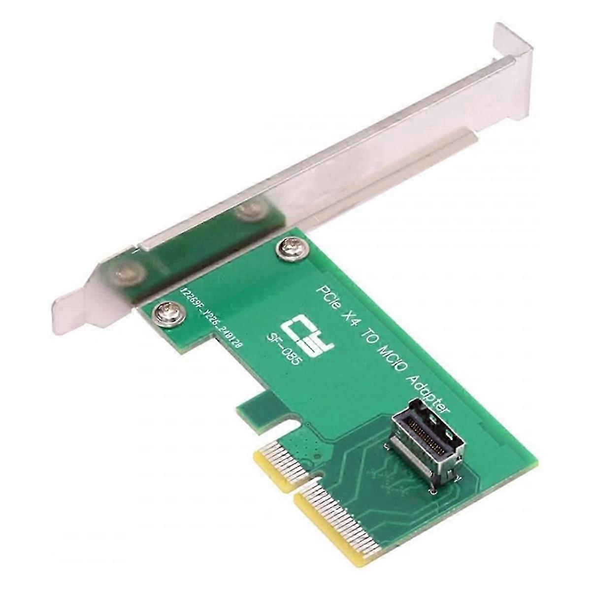PCI-Express Card 5.0 4.0 4X to MCIO Mini Cool Edge IO Female Host Adapter for PCIe Nvme U.2 SSD Adap