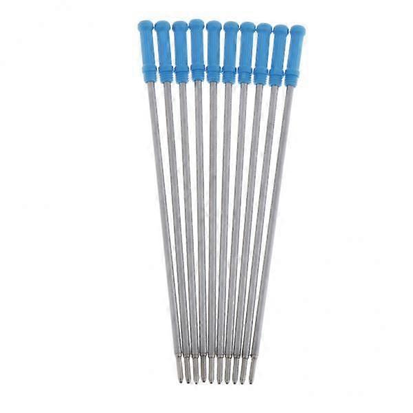 5x10pcs/Pack Metal Ballpoint Pen Refills Ink Ball Point Pen Replacement Blue
