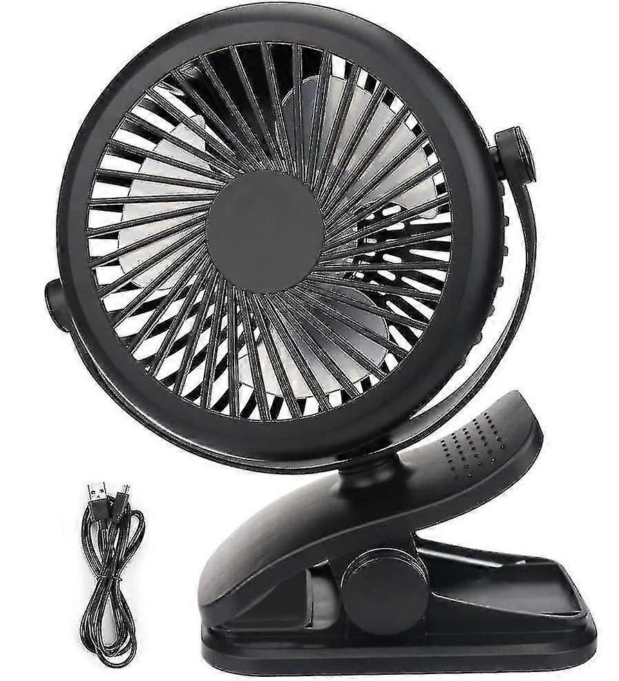 Silent Clip Table Fan with Rechargeable Battery