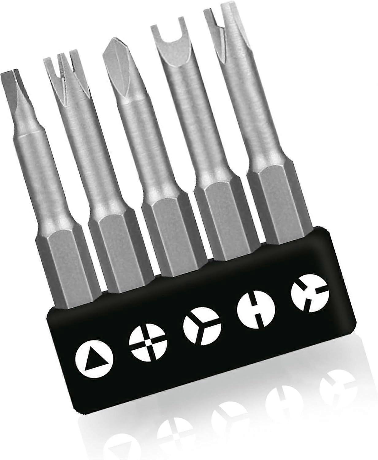 5pcs 50mm U-Shaped Special Screwdriver Set - Y Type - Cross Head Interior - Three Point Screwdriver - Screwdriver Bits