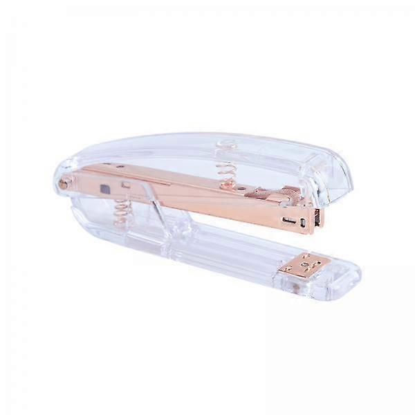 2xClear Acrylic Stapler, Stationery Spring Powered for School Office Student