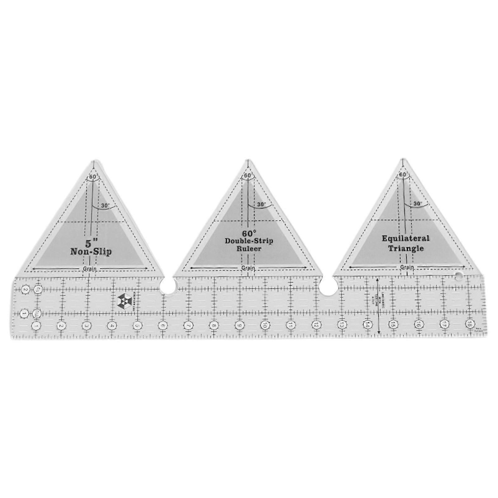 Régua Pro Quilting Régua de Patchwork de Acrílico Transparente 60 ° Tira Dupla para Fácil Corte de Alta Precisão Costura 6/8/10/18 polegadas 18 polegadas