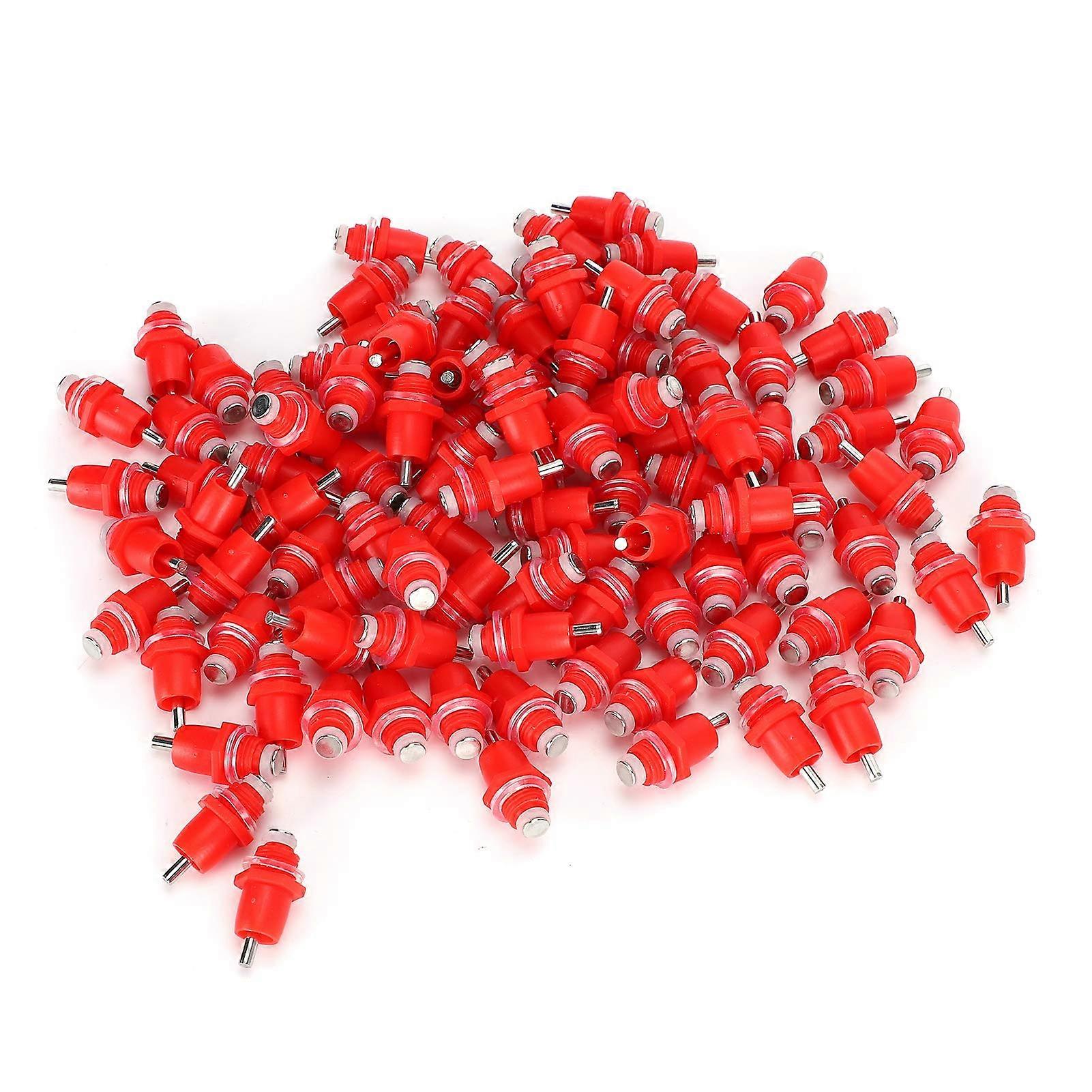 100 pieces chicken drinker water nozzle, threeway automatic drinking bowl nozzle, 0 drinker screw nipple for chicks, chickens, ducks, birds