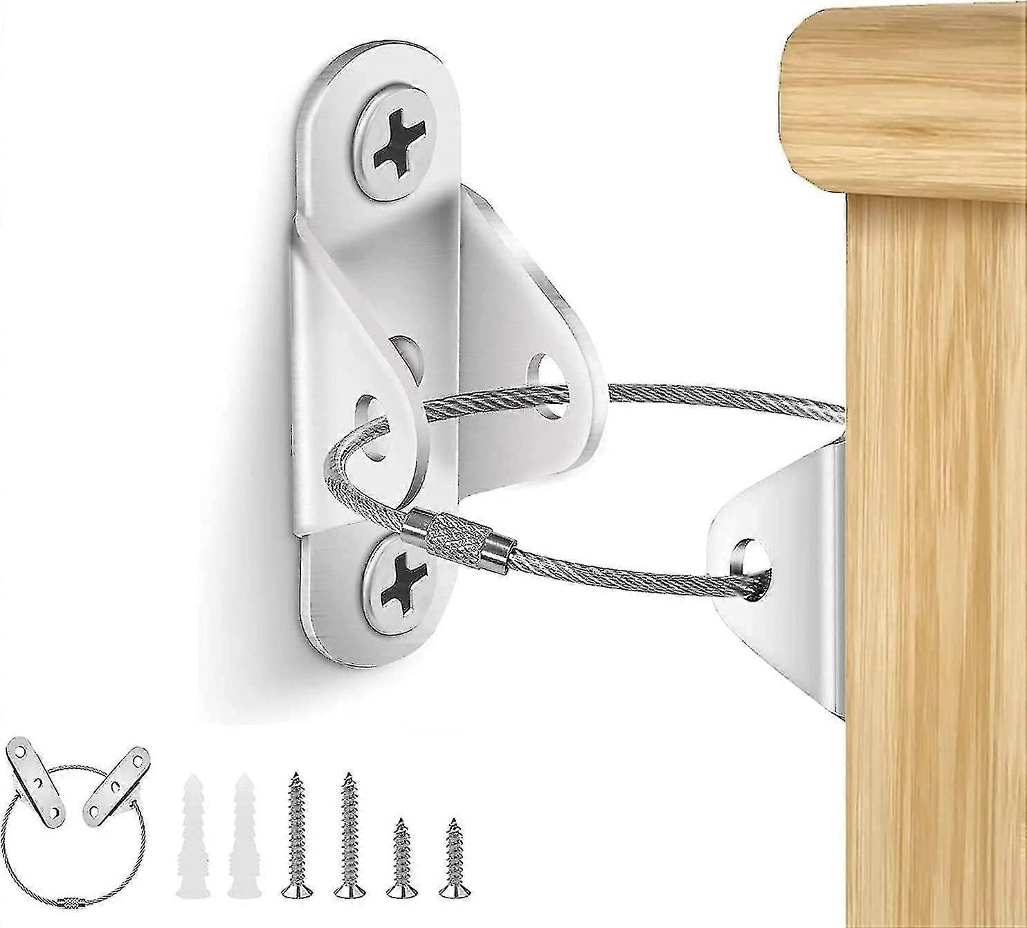 10パック家具ストラップ-家具固定用の赤ちゃんの安全転倒防止金属ストラップ