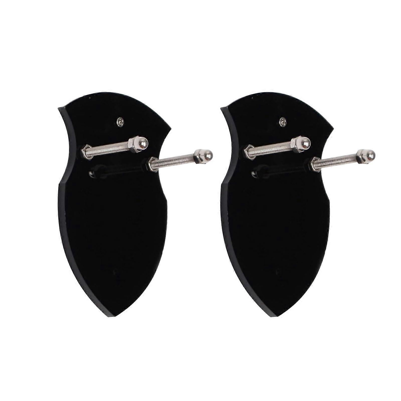 Set of 2 Acrylic Swords and  Storage Stand Wall Mount Vertical Display Rack for Home Decoration Sword Holder Black Ref: 8442