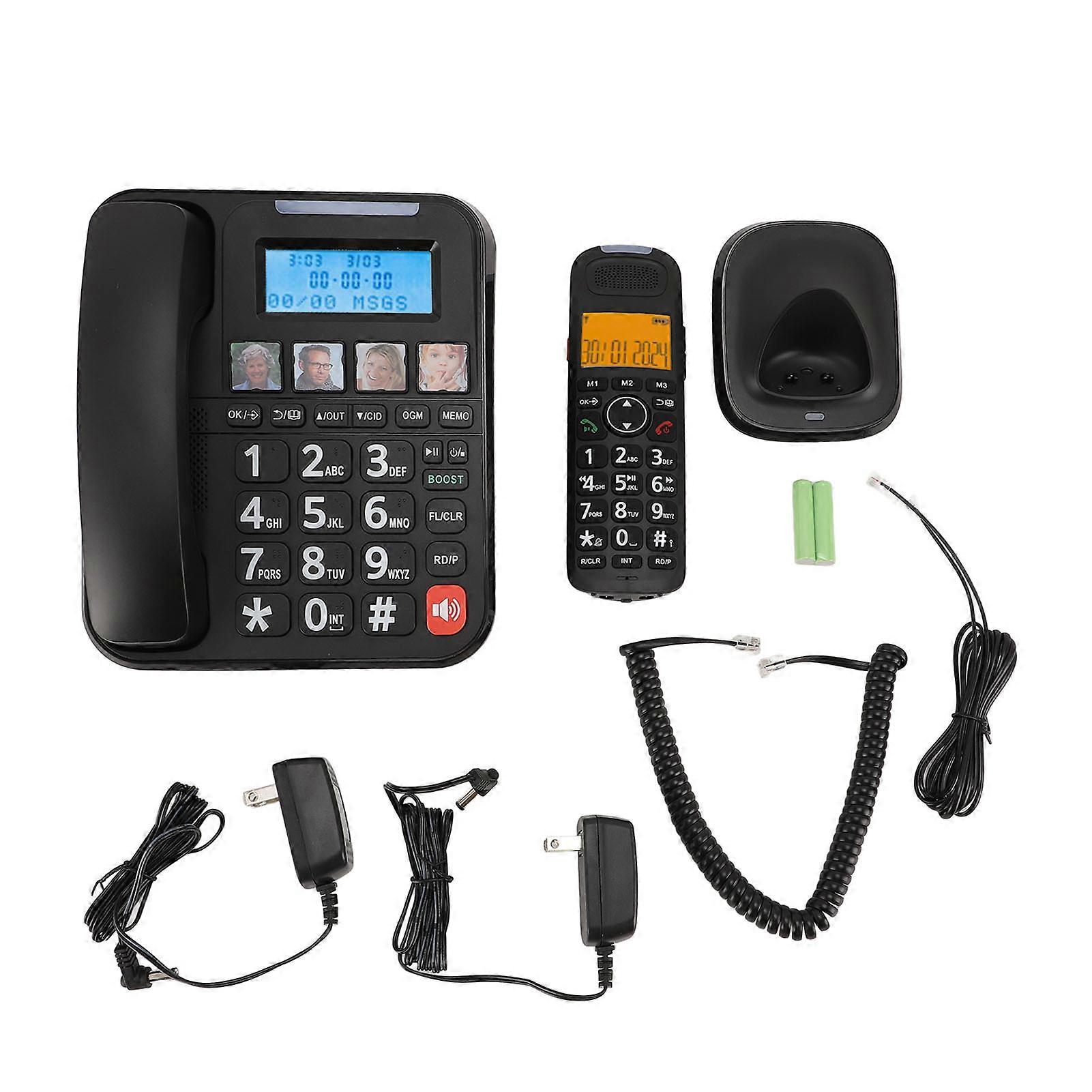 Expandable Corded/Cordless Phone with Answering Machine, Call Blocking & Photo Dialing