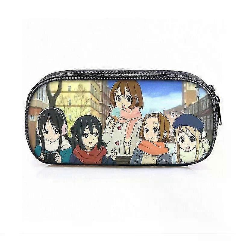 Pencil Bag for Teenagers Featuring Hirasawa Yui and Akiyama Mio Characters for School Use and Stationery Storage