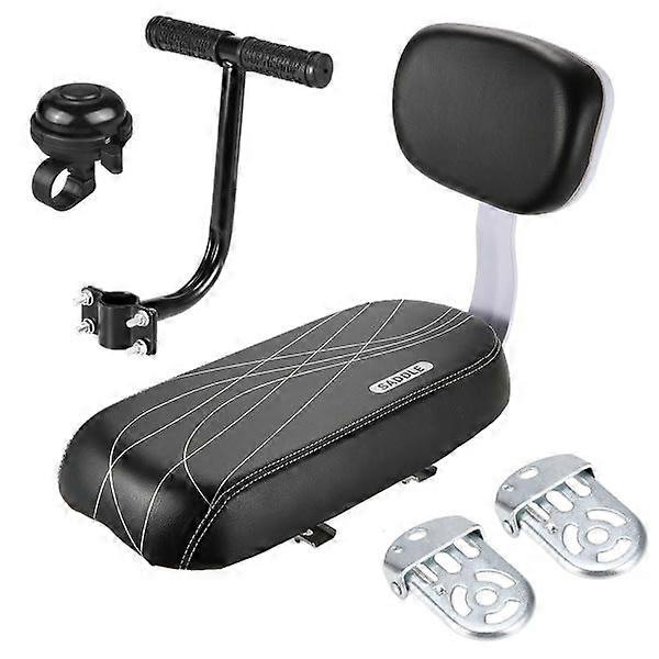 Bicycle Child Seat, Child Safe Bicycle Child Seat Set, Padded Saddle with Backrest, for Toddlers, Kids, Friends