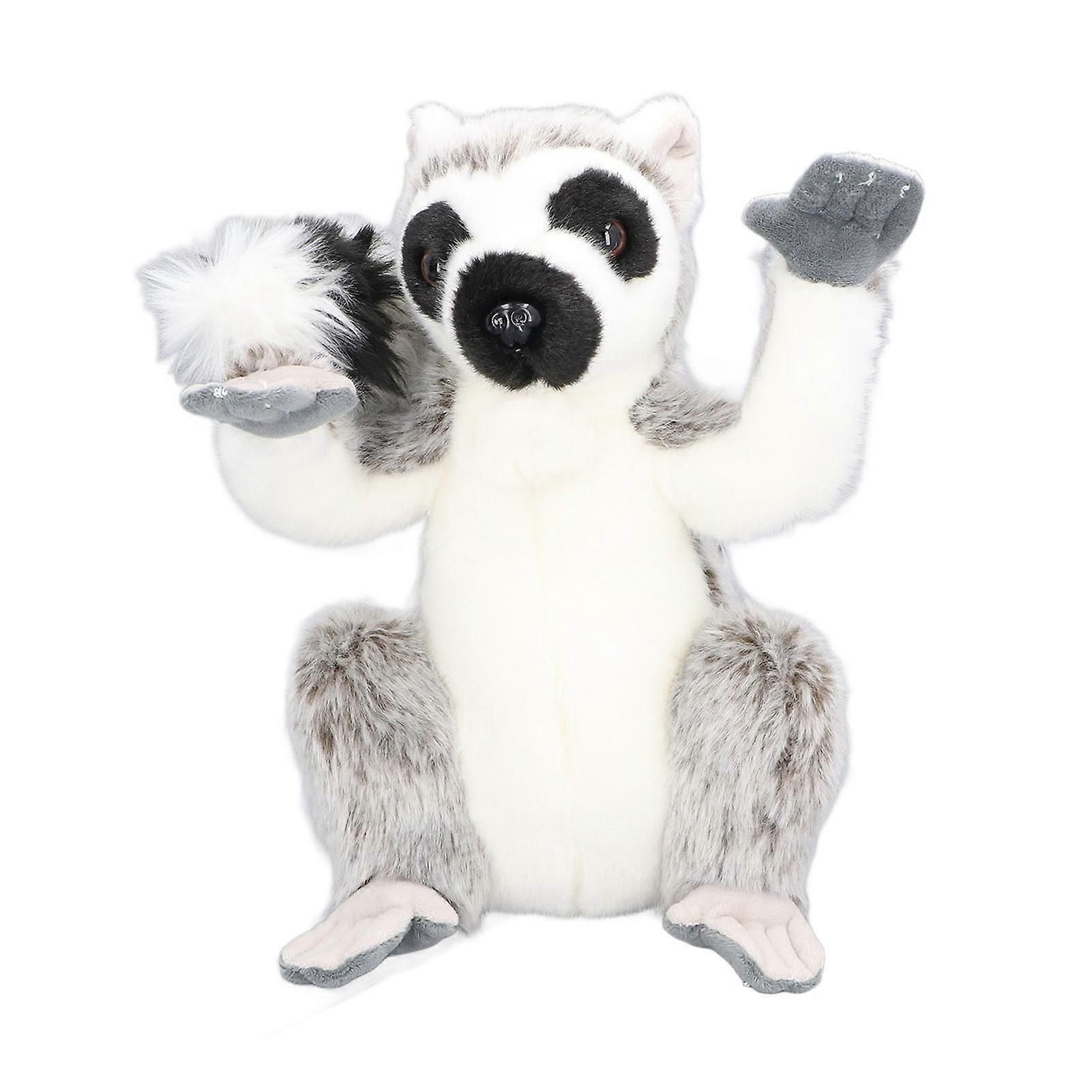 Plush Lemur Toy Soft Realistic Soothe Hook And Loop Lovely Stuffed Plush Lemur Toy for Children 