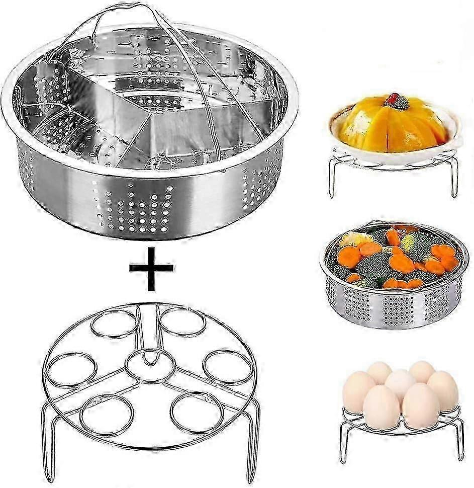 2025 Stainless Steel Steamer Basket for Instant Pot - Multi-Layer Cooking Insert for Vegetables, Dumplings & Seafood
