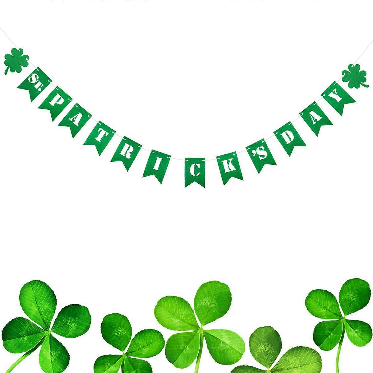 Patrick's Banner with Shamrock Theme, Easy Assembly Item