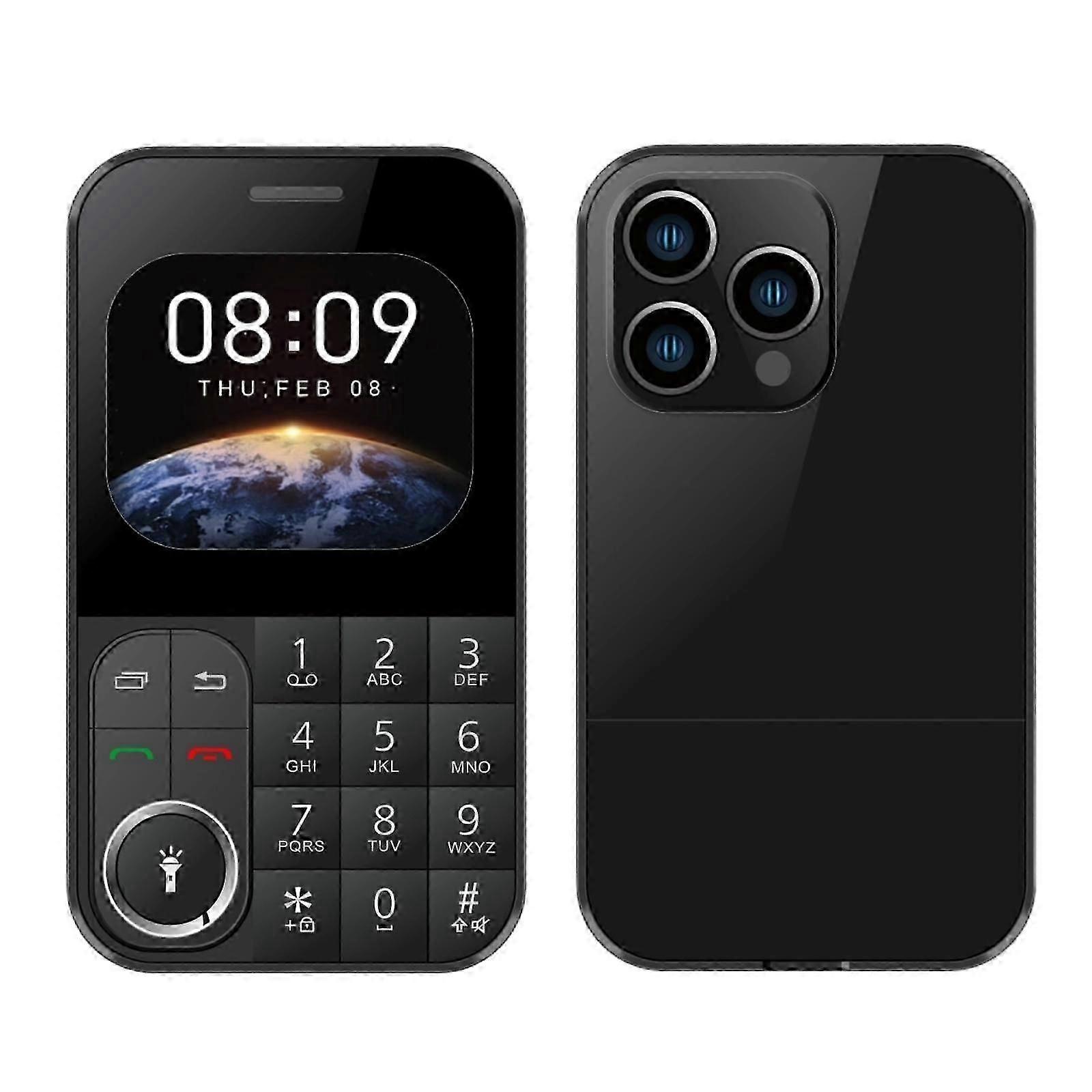 Carte V9 Téléphone portable, 2,01 pouces, MTK6261D, Prise en charge Bluetooth, FM, Torche, GSM, Double SIM