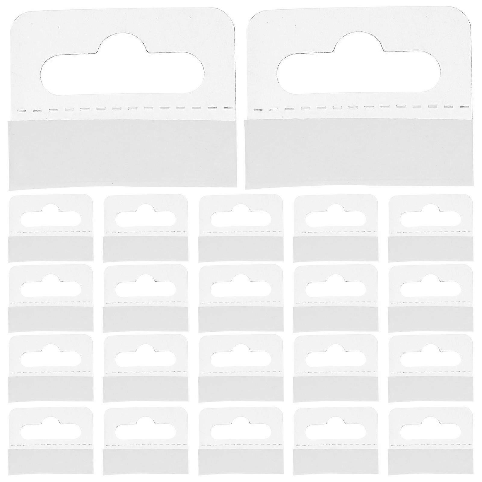 200pcs Clear Plastic Hooks for Retail Display, 4.5x3.5cm Adhesive Hooks