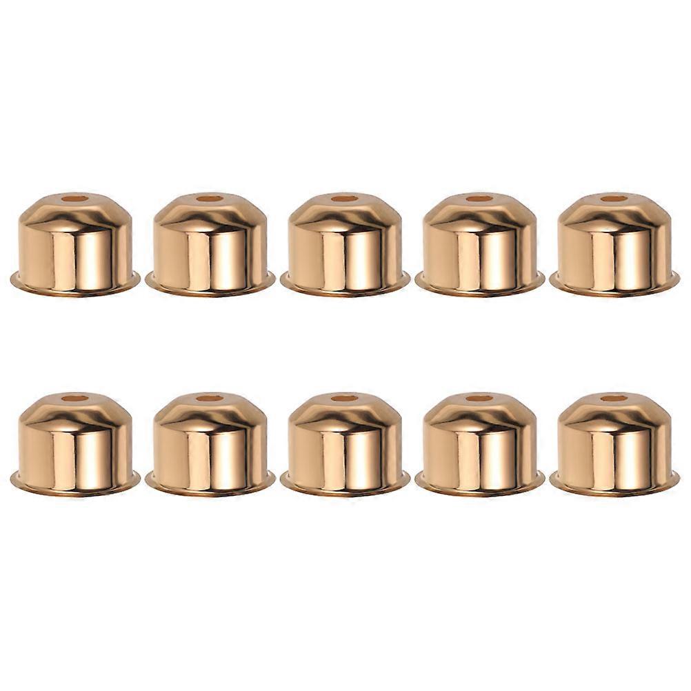 Lamp Socket Mount E27 Lamp Socket Cup Insulation Function Golden 5.20X5.20X3.00CM For 10Pcs