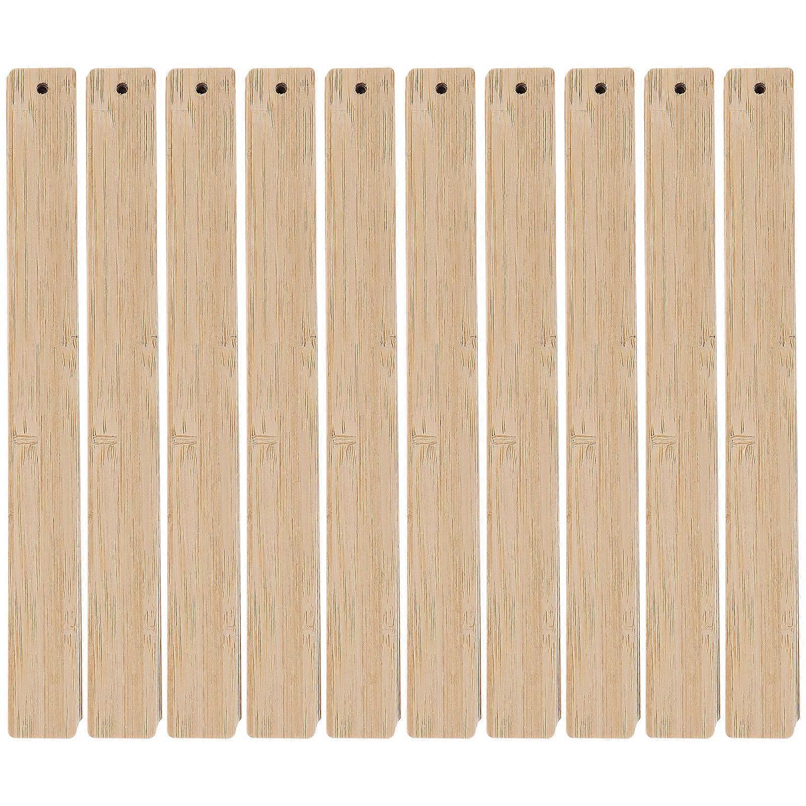 DIY Blank Bookmarks for Custom Graffiti Made of Synthetic Material Beige Color Smooth Edges 10 Pieces