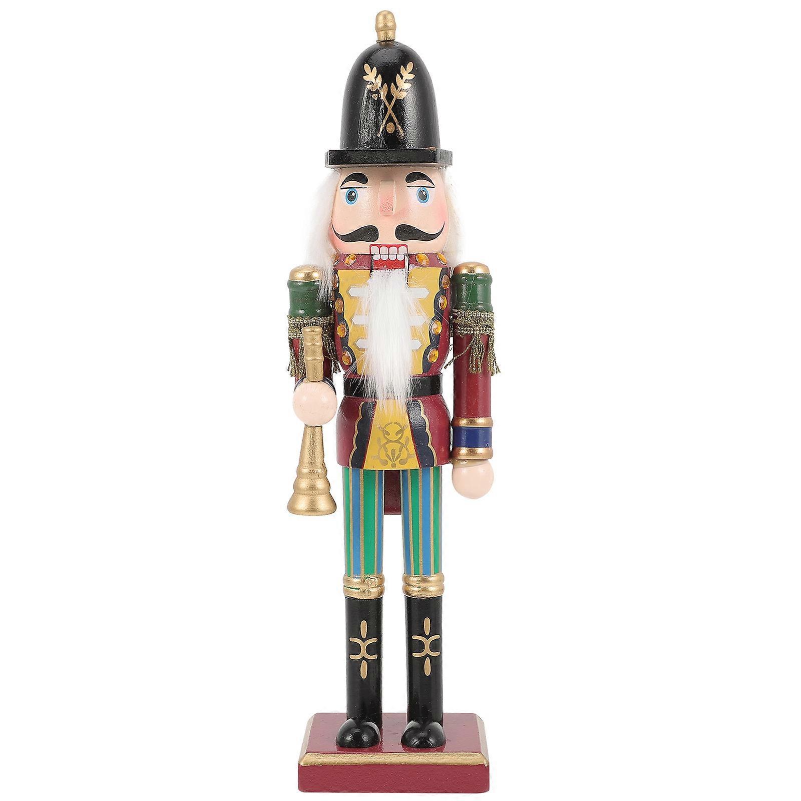 Christmas Nutcracker Soldier Decor Multi Color Wood Traditional Design Family present 1Set