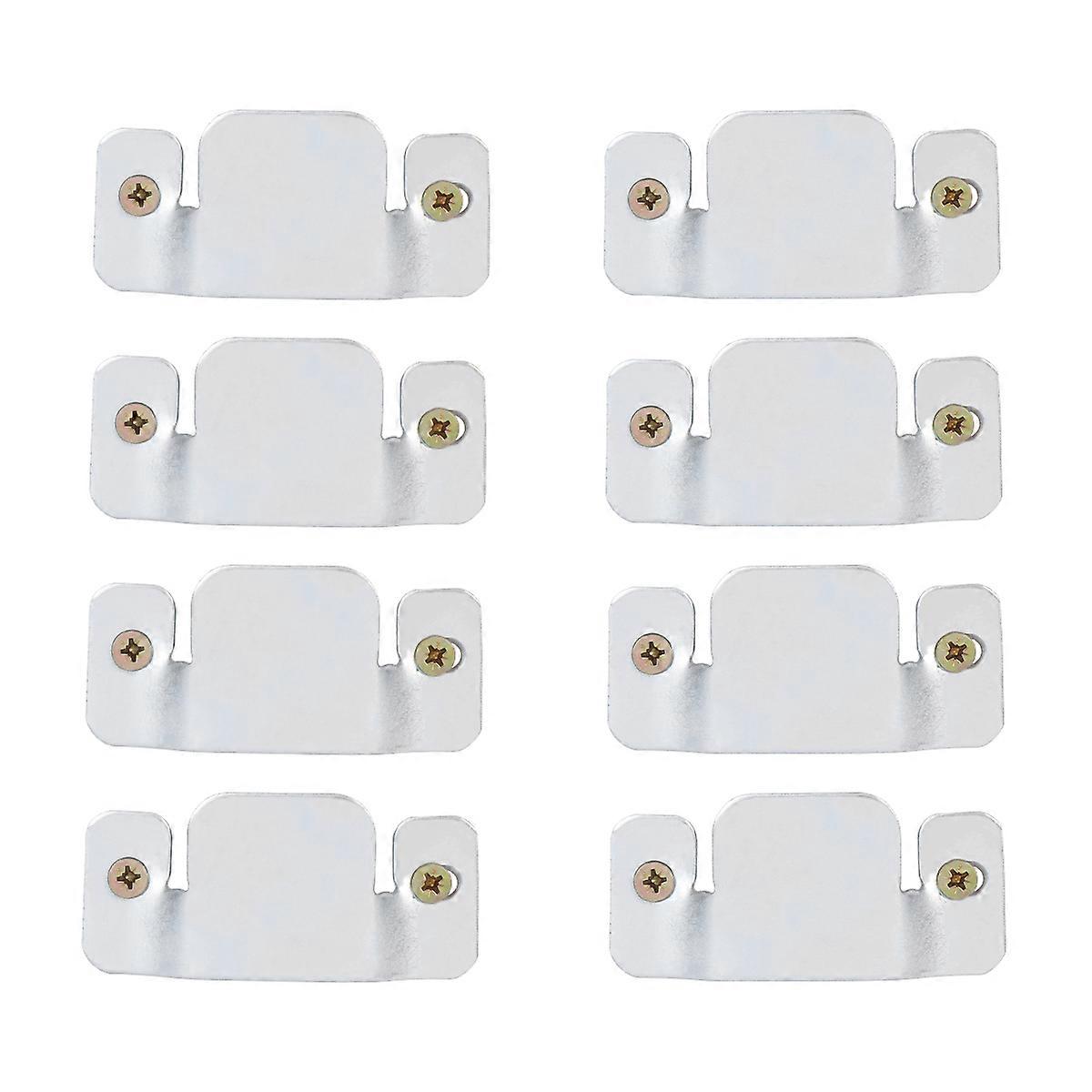 Clamps For Modular Couch Sofa Interlock Bracket Furniture Daily Use Silver Approx 4 6x9 7cm Interlocking 8Pcs