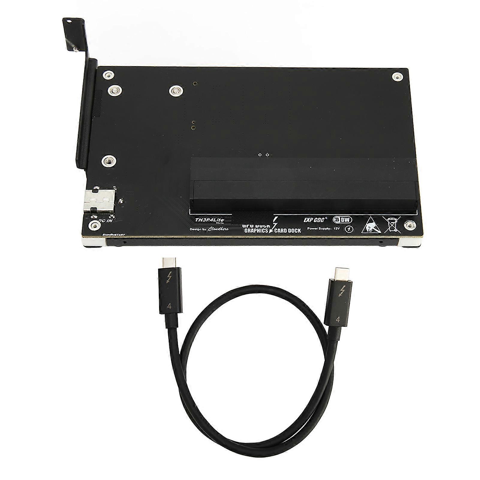 Plug and Play 12V DC 40Gbps External Graphics Docking Station with Laptop Stand