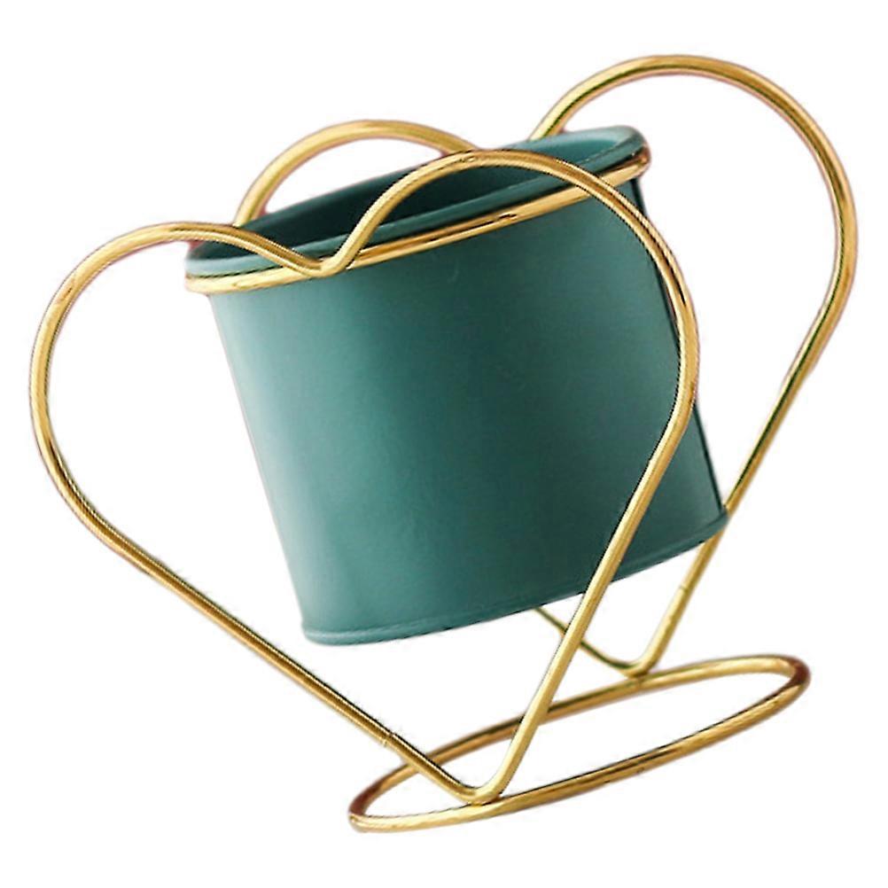 Nordic Style Metal Flower Pot with Stand, Decorative Iron Planter for Indoor Succulents and Cacti, Compact Design for Home Decor