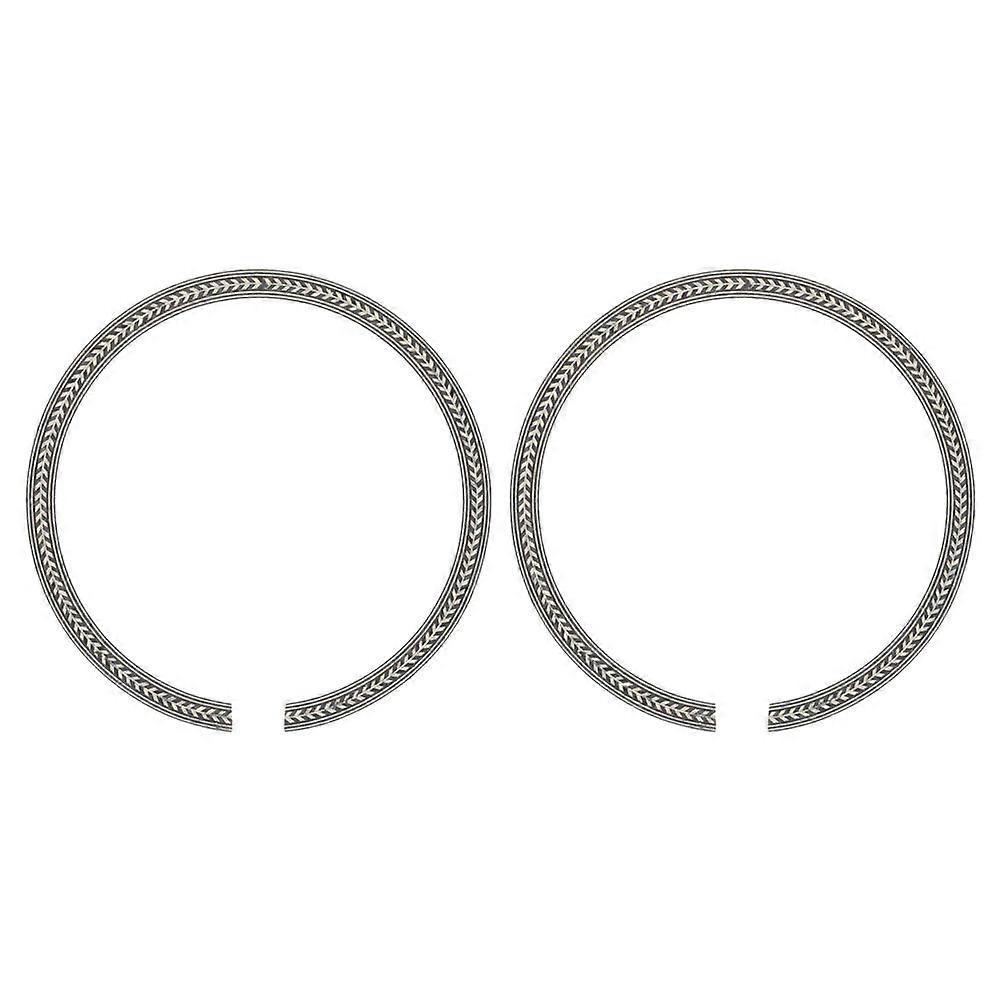 2pcs Guitar Sound Hole Inlay Rosette Durable Decorative Accessory for Acoustic Classical Guitars Pattern Design Fit Stable Reliable