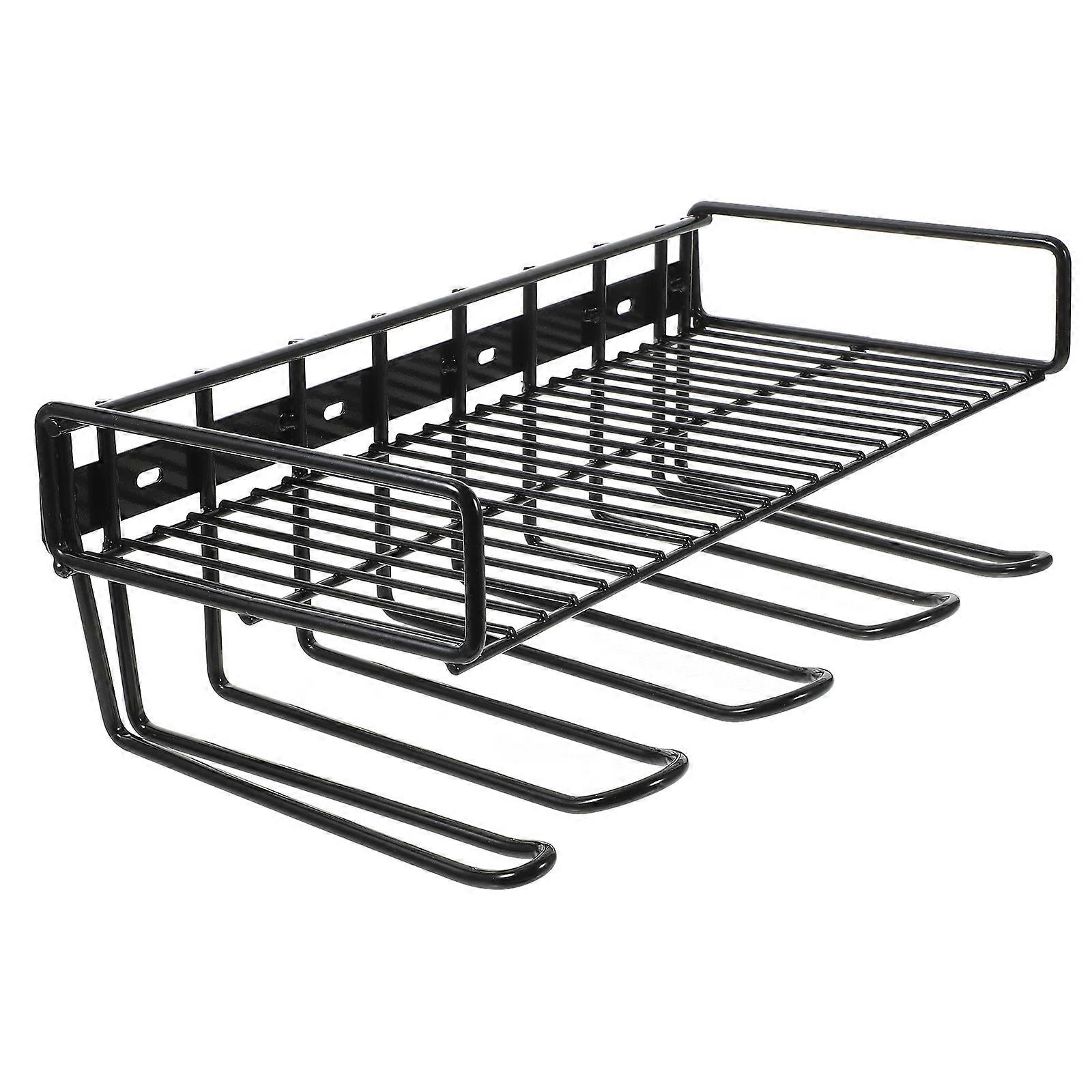 Wall Mounted Tool Storage Organizer Power Tool Organizer Garage Space-saving Installation Black 1Pcs